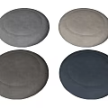 Modern Mat Round Low Mat Futon 3d model