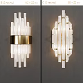 Modern Elegant Glass and Gold Wall Sconces with Decorative Lighting Design