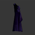 Chic Purple Floor Length Dress With Strapless Design And Flowing Skirt
