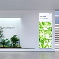 Modern Indoor Living Plant Wall Design With Welcome Wilderness Sign Staircase And Greenery