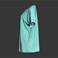 Light Blue Short Sleeve T Shirt Casual Daily Wear Simple Design