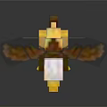 Pixel Style Eagle Shaped Doll With White Head And Brown Wings