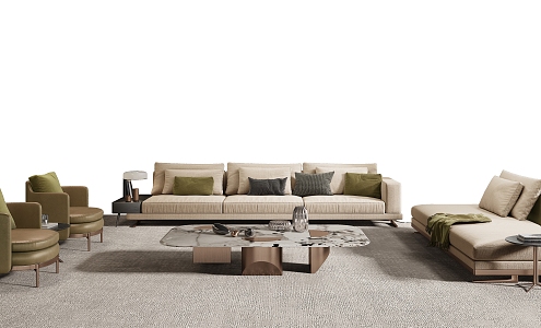 Minotti Milotti Living Room 3d model