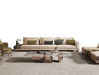 Minotti Milotti Living Room 3d model