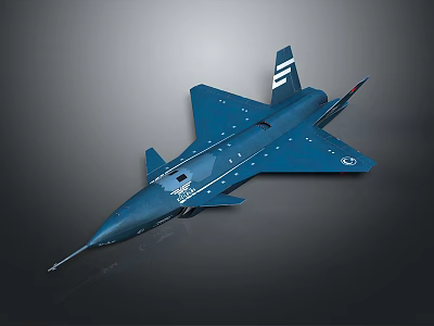 Blue Aerospace Spacecraft Model With Cosmic Design And Aerodynamic Features 3d model
