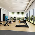 Contemporary Conference Room Setup With Large Digital Screen Living Plant Walls Wooden Bookshelves And Sofa Seating