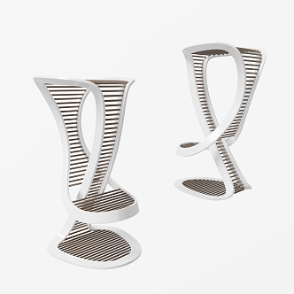 Modern Bar Stool Bar Chair Combination 3d model