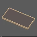 Rectangular Home Living Essential With Light Beige Border And Dark Gray Panel