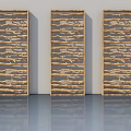Wooden Swing Doors with Intricate Lattice Patterns Three Panel Design for Modern Interior Spaces