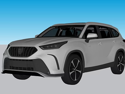 Modern White SUV Car With Sleek Body Design And Black Alloy Wheels 3d model