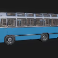 Vintage Blue And White Bus With Classic Retro Design And Large Windows