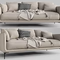 Modern Double Sofa Multi-Person Sofa Three-Person Sofa 3d model
