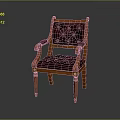Classic Accent Chair With Tufted Leather Upholstery And Wooden Frame Armrest Design