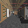Spacious Gym Interior With Brick Wall Fitness Equipment Athlete Posters And Mirrors