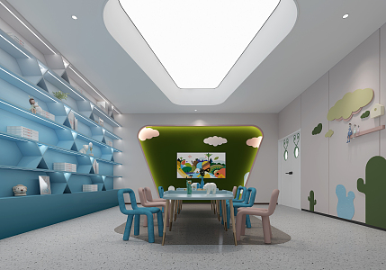 Modern Kindergarten Infant Children Early Education Training Room 3d model