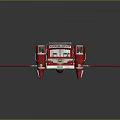 Solar Powered Red Flying Vehicle With Bus Design And Wings For Space Travel
