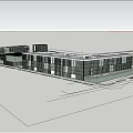 Modern School Building Campus With Academic Buildings Sports Field And Landscaped Areas