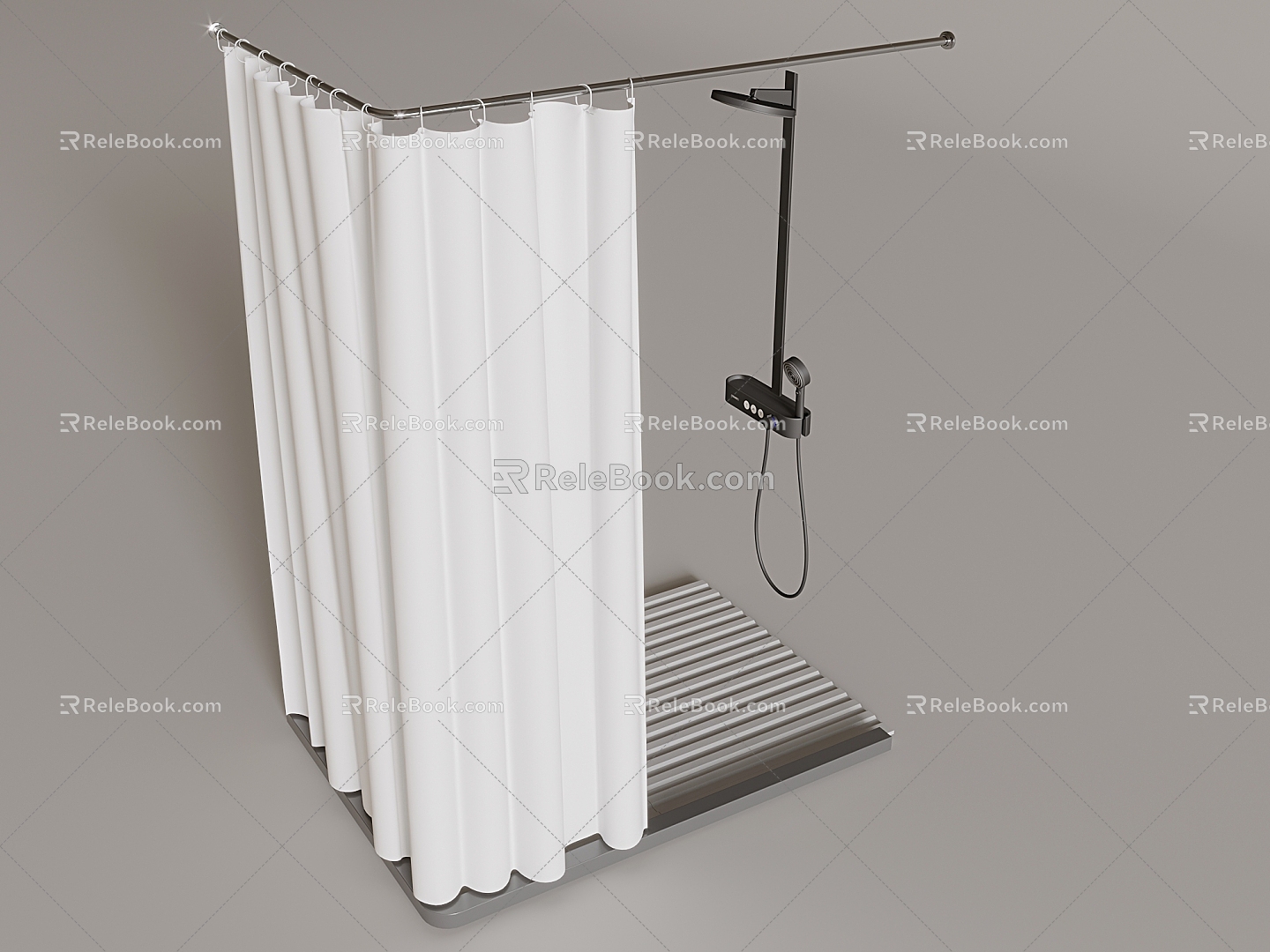 Bathroom Shower Curtain Shower Room Shower Shower Shower Curtain Bathroom Curtain Curtain Curtain 3d model