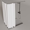 Bathroom Shower Curtain Shower Room Shower Shower Shower Curtain Bathroom Curtain Curtain Curtain 3d model