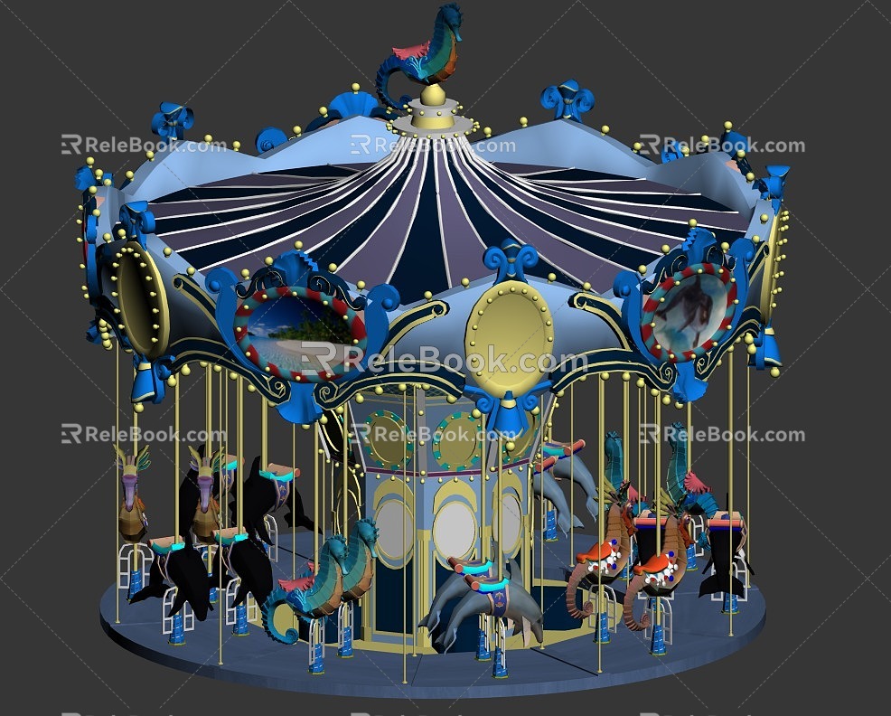 Carousel for children 3d model