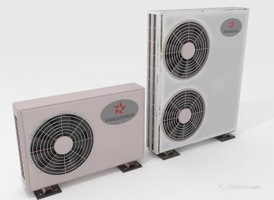 VANHOOER Efficient Air Conditioner Fan Single And Dual Fan White Modern Design Models 3d model 