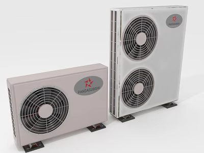 VANHOOER Efficient Air Conditioner Fan Single And Dual Fan White Modern Design Models 3d model
