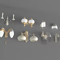 Various Style Wall Lamps In White And Gold With Modern Vintage Designs