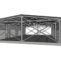 Durable Open Steel Frame Sports Fitness Shelter Structure With Spacious Interior