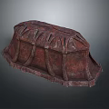 Ancient Weapon Component With Reddish Brown Textured Surface And Medieval Design Details 3d model
