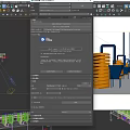 Industrial Equipment Production Line With Large Storage Tanks Blue Machinery And Orange Components
