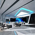 Modern Control Room Command Center 3d model