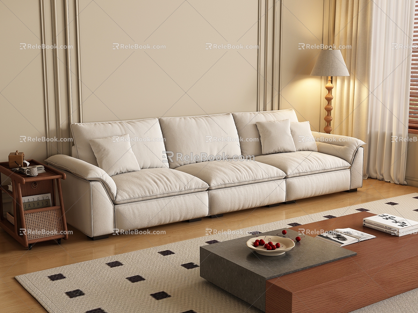 Middle Style Sofa 3d model