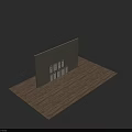 Various Double Doors With Small Windows And Green Signs On Light Wall Wooden Floor