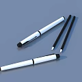 White And Black Writing Pens As Essential Daily Living Supplies For Office And Home Use