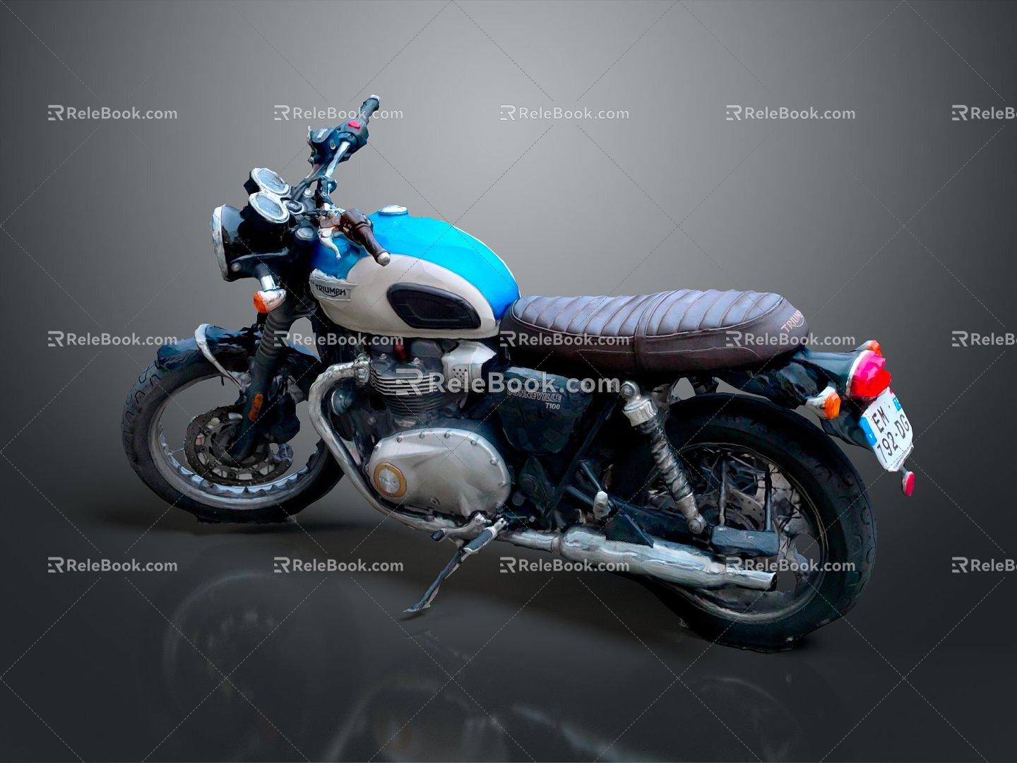 Modern motorcycle two-wheeled motorcycle off-road motorcycle road racing motorcycle 3d model