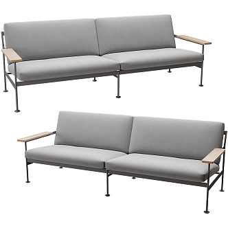 European-style double sofa tofu block sofa children'sofa office sofa living room sofa 3d model