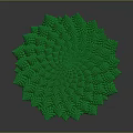 Green Sea Urchin With Fractal Pattern Composed Of Tiny Spherical Segments
