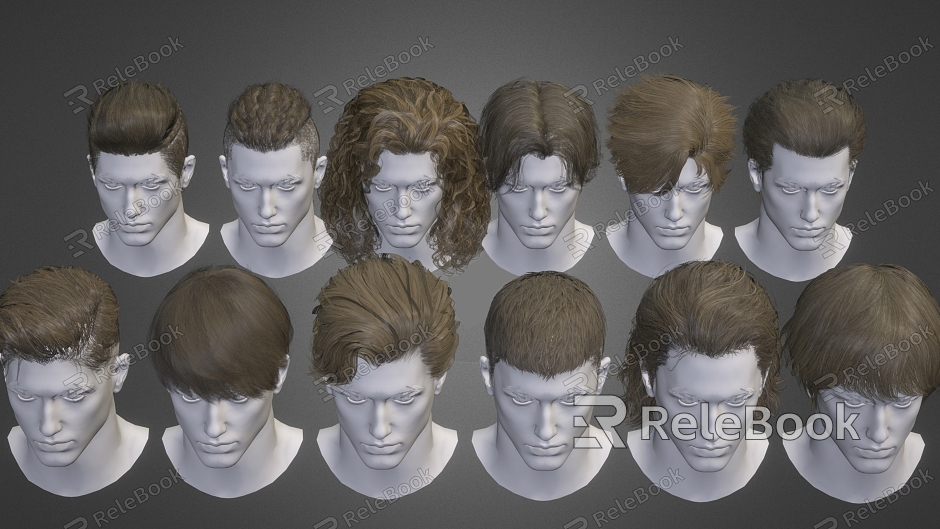 Men's Hairstyle Hair Men's Hair Wig Hair Style Short Hair Long Hair model