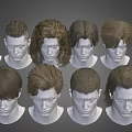 Men's Diverse Hairstyle Designs Featuring Different Haircuts And Styles On Male Head Models