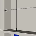 Modern Minimalist Floor Lamp With Black Pole Green Base And White Light Strip
