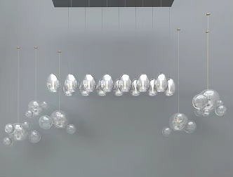 Chandelier Crystal Chandelier Light Bulb Chandelier Restaurant Chandelier 3d model