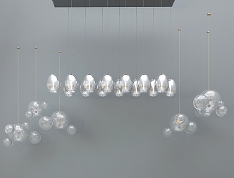 Chandelier Crystal Chandelier Light Bulb Chandelier Restaurant Chandelier 3d model