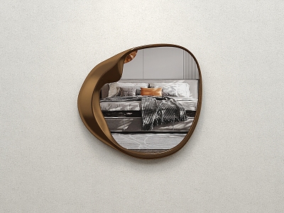 Light Luxury Mirror Decorative Mirror Hanging Mirror Bathroom Mirror Metal Wall Decorative Round Mirror Art Mirror Shaped Mirror model