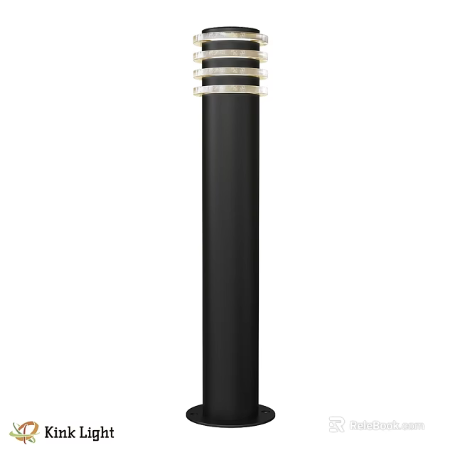 Black Outdoor Post Light With Decorative Top And Durable Metal Construction 3d model 