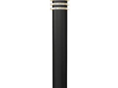 Black Outdoor Post Light With Decorative Top And Durable Metal Construction 3d model