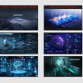 Modern Technology Data Visualization Large Screens With Interactive Dashboards And Analytics 3d model