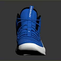 Blue Casual Sports Shoes For Everyday Wear With White Sole And Laces