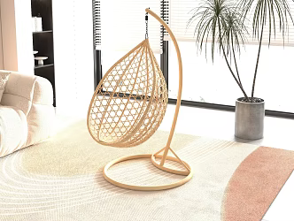 Rattan Furniture Rattan Chair Hanging Chair 3d model