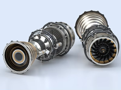 Aero Engine Turbine Components With Complex Metallic Structure And Internal Blades Design 3d model