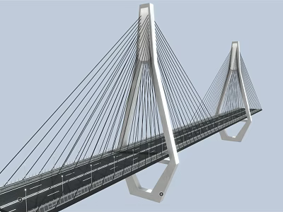 modern bridge steel bridge 3d model modern bridge steel bridge 3d model